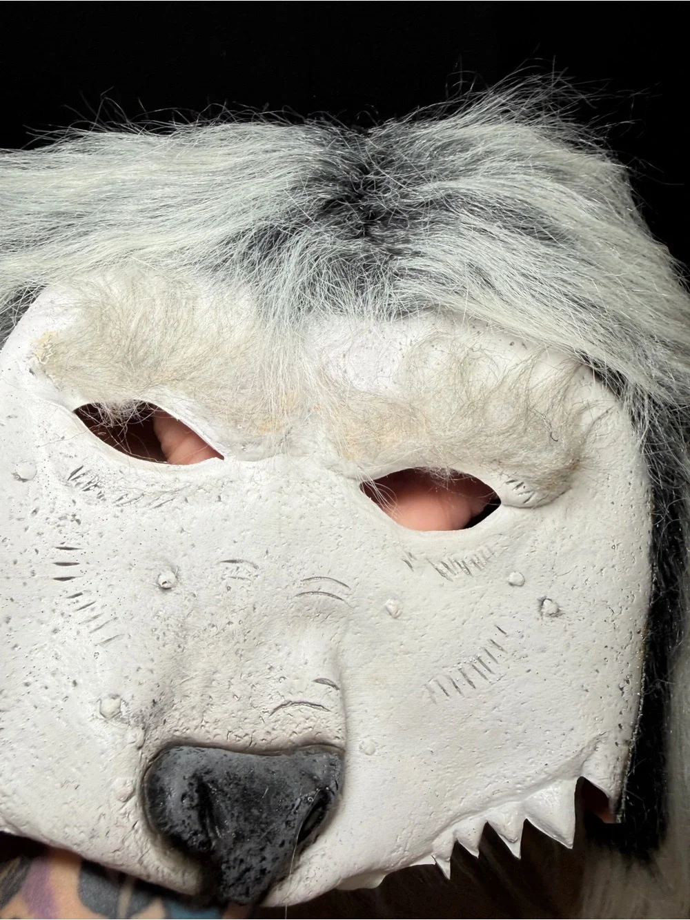 Vintage Werewolf Mask Grey 1995